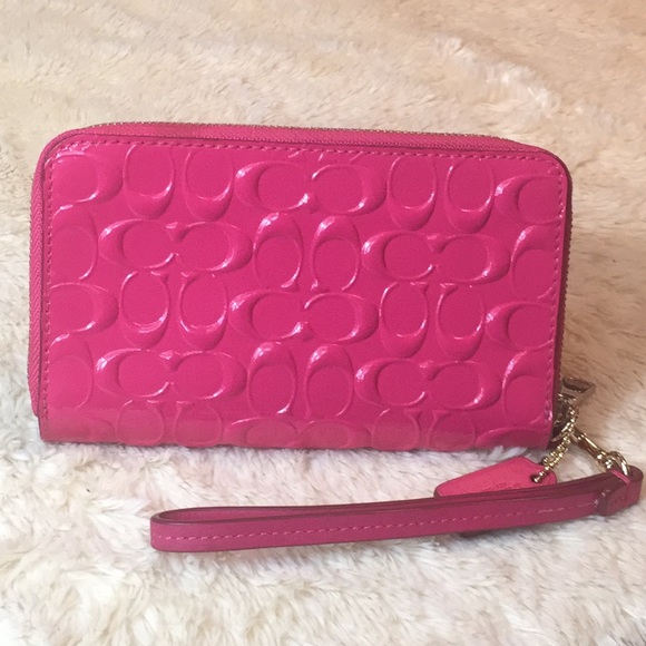 🔴SOLD🔴Coach Pink Embossed - Picture 2 of 8